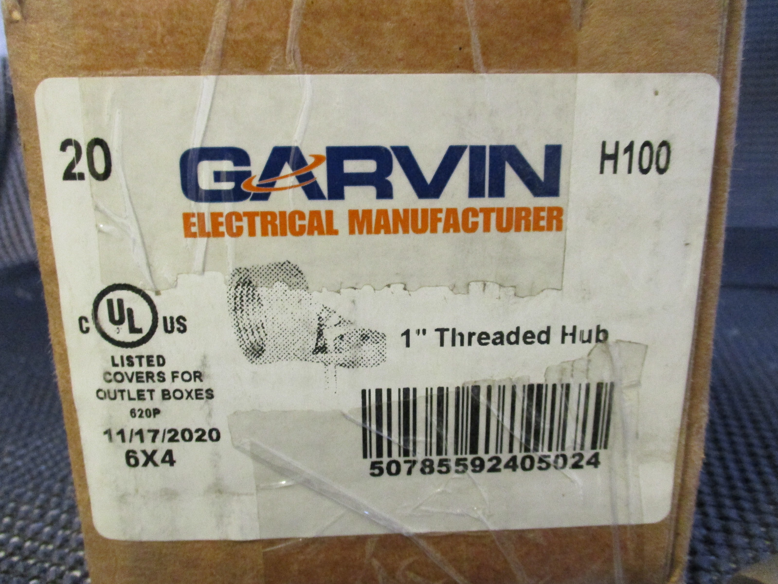 QTY 2 GARVIN H100 1″ THREADED CONDUIT GROUNDING HUB BRONZE 3/0 – 10 WIRE