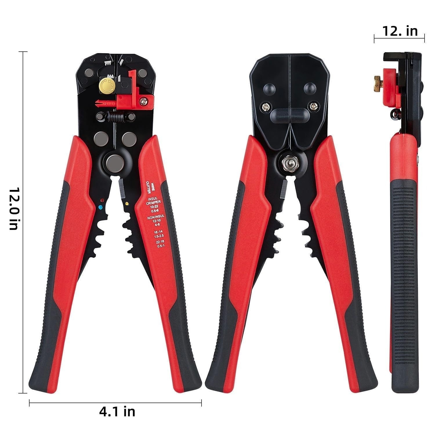 5 in 1 Self-Adjusting Wire Stripper Crimping Tool for 10-24 AWG
