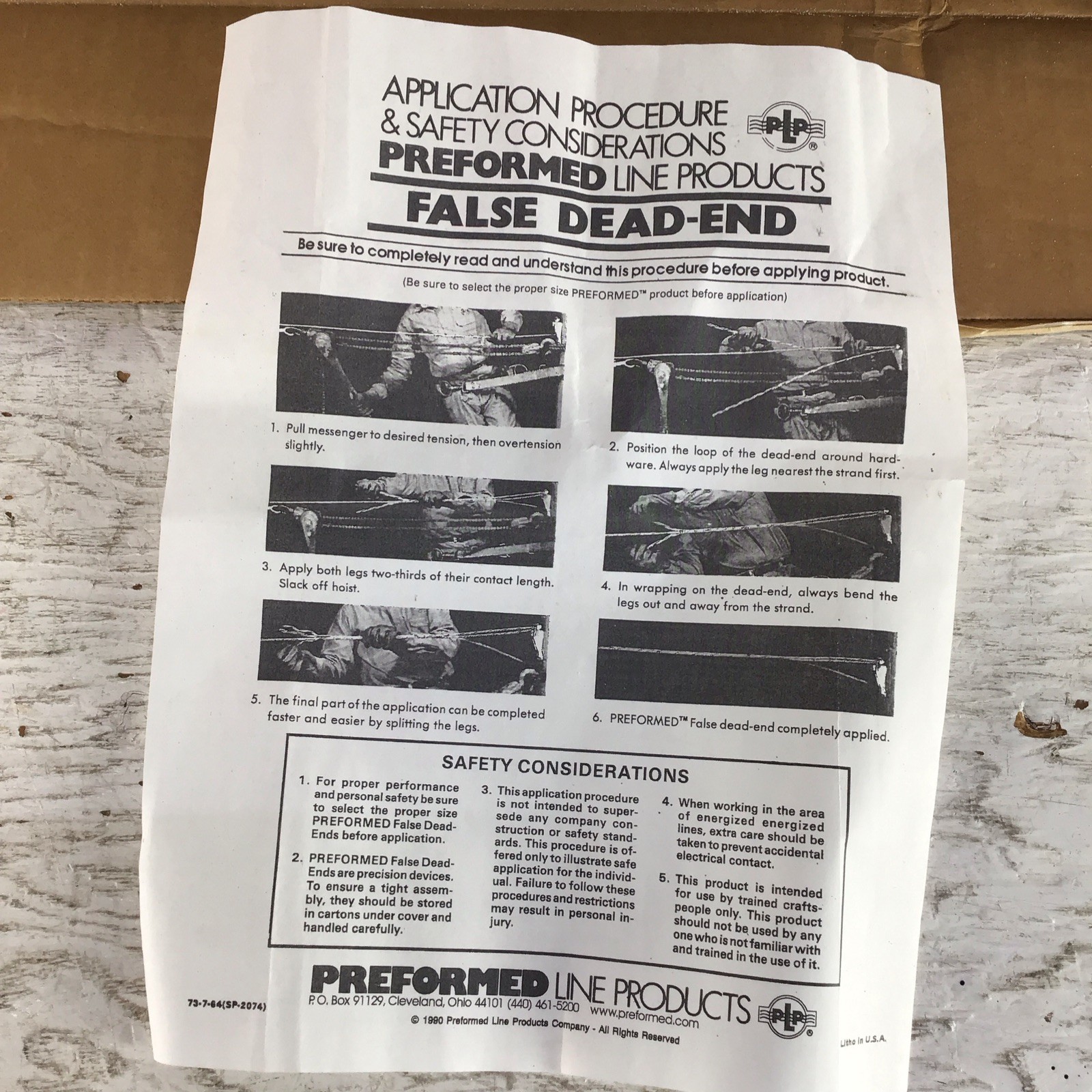 PLP GFDE-2121 False Dead-end 1/4″ 25 Count galvanized steel preformed