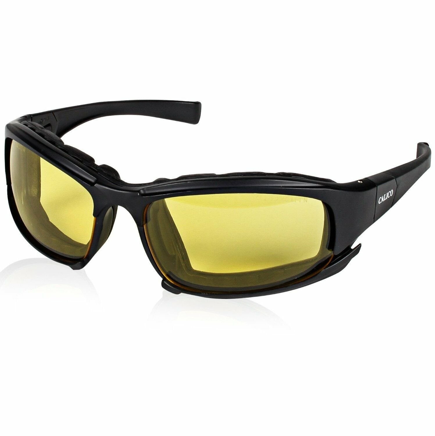 (3-PAIR) JACKSON SAFETY GLASSES AMBER ANTI FOG LENS CUSHION LINING W/ HEAD STRAP