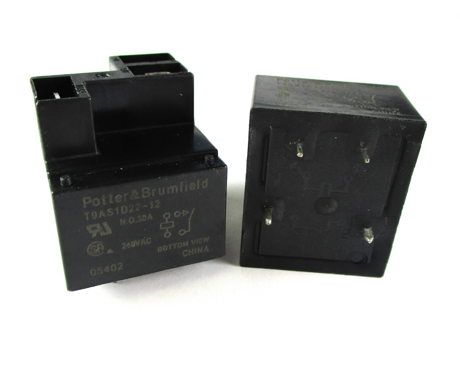 2pcs New Potter & Brumfield T9AS1D22-12 General Purpose Relay SPST 30A, 240VAC