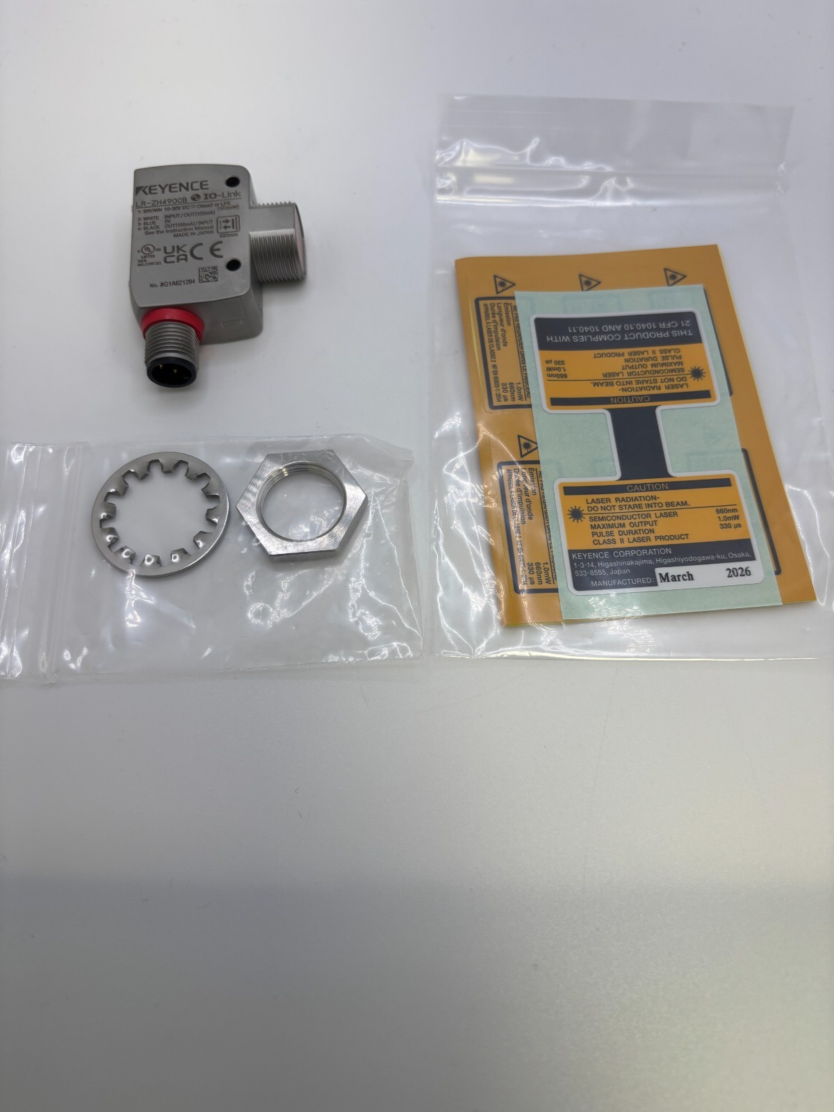 LR-ZH490CB Keyence Self Contained CMOS Laser Sensor LRZH490CB