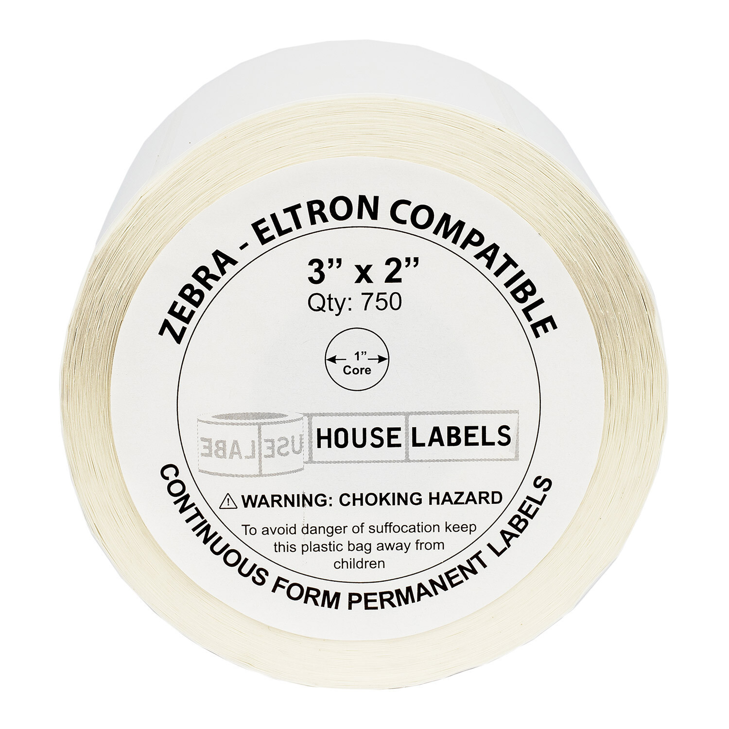 ZEBRA / ELTRON 3×2 (3″ x 2″) Direct Thermal Labels – (9) Rolls of 750