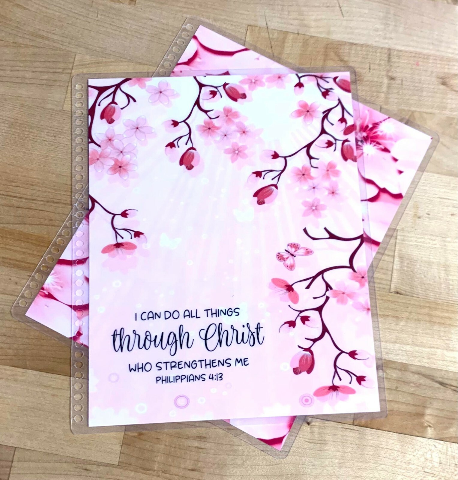 «All things through Christ» Cover Set 4 use w/ Erin Condren Planner-