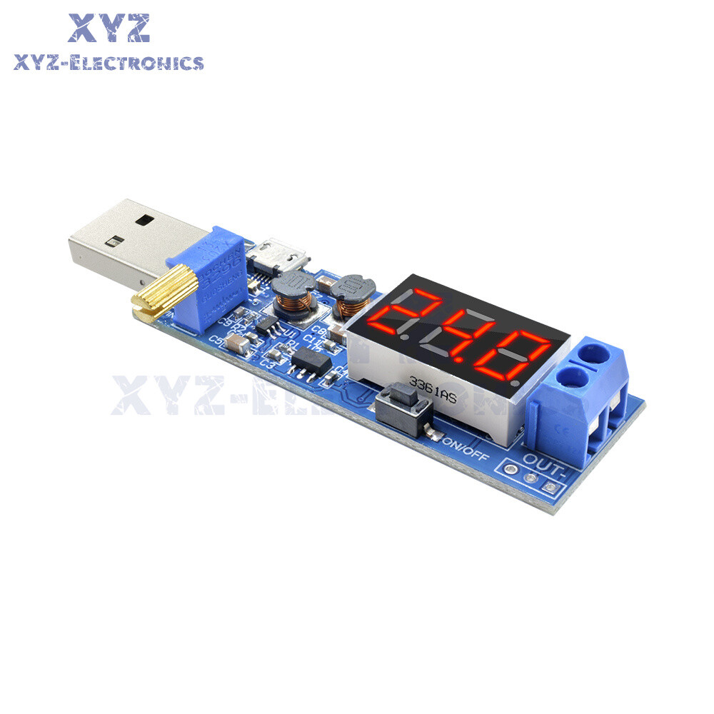 DC-DC 5V to 1.2V~24V USB Step UP/Down Boost Buck Adjustable Power Supply Module
