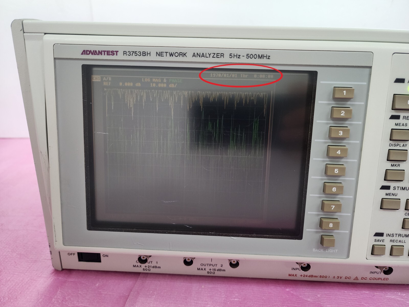 ADVANTEST R3753BH Network Analyzer, 5 Hz to 500 MHz