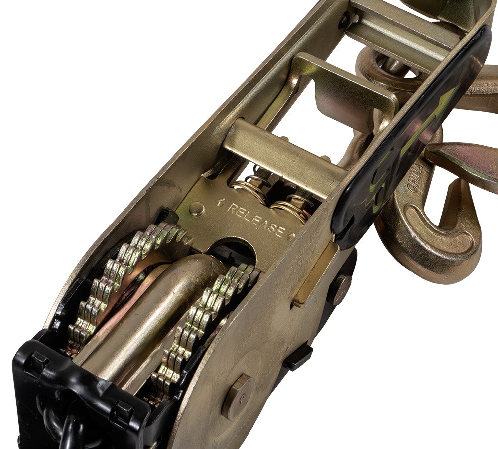 2 PK EZ Ratchet Chain Load Binder with 5/16″ Grab & 3/8″ Slip Hook, 5400 lbs WLL