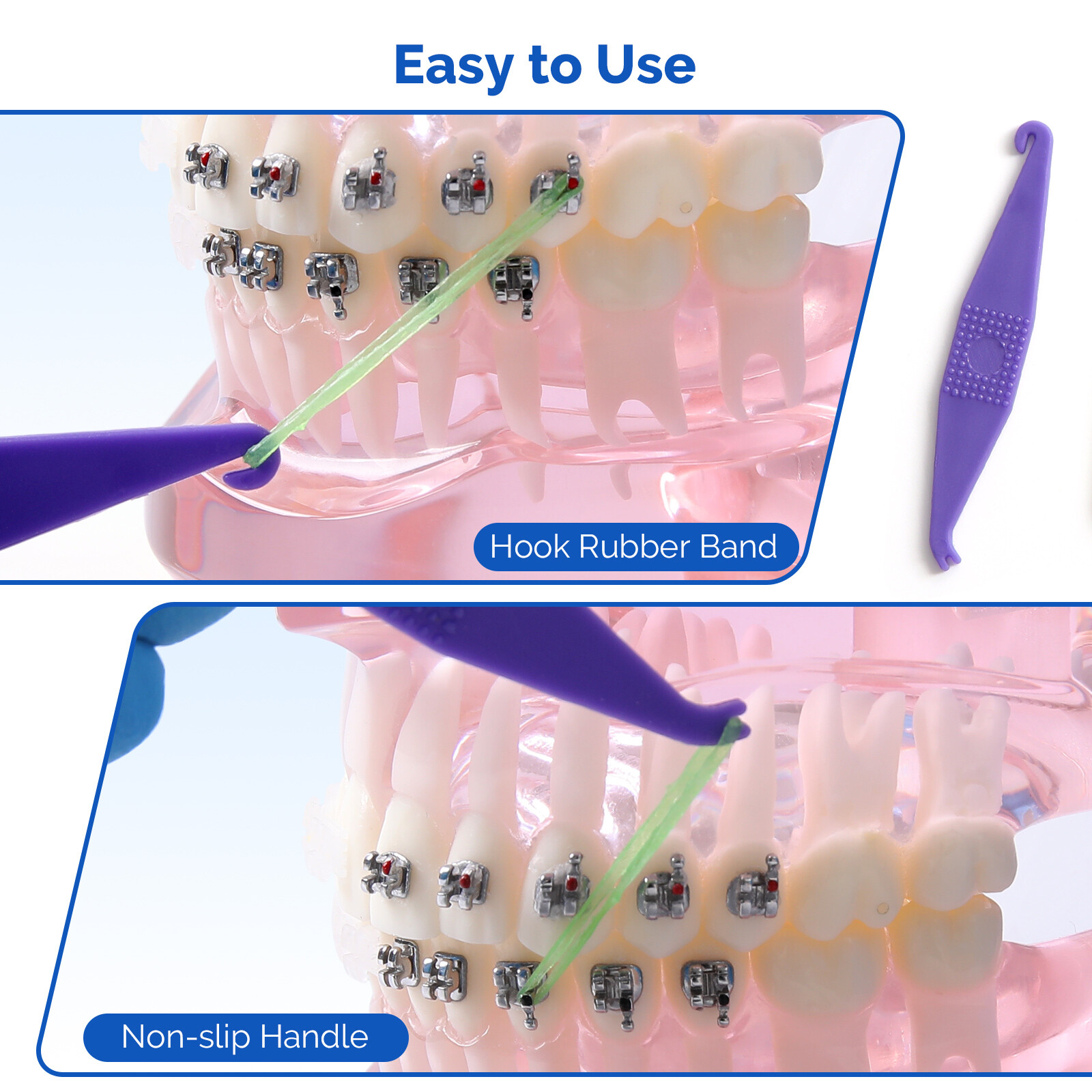 JMU Orthodontic Elastics 500pcs Latex Neon Intra oral Elastic Bands