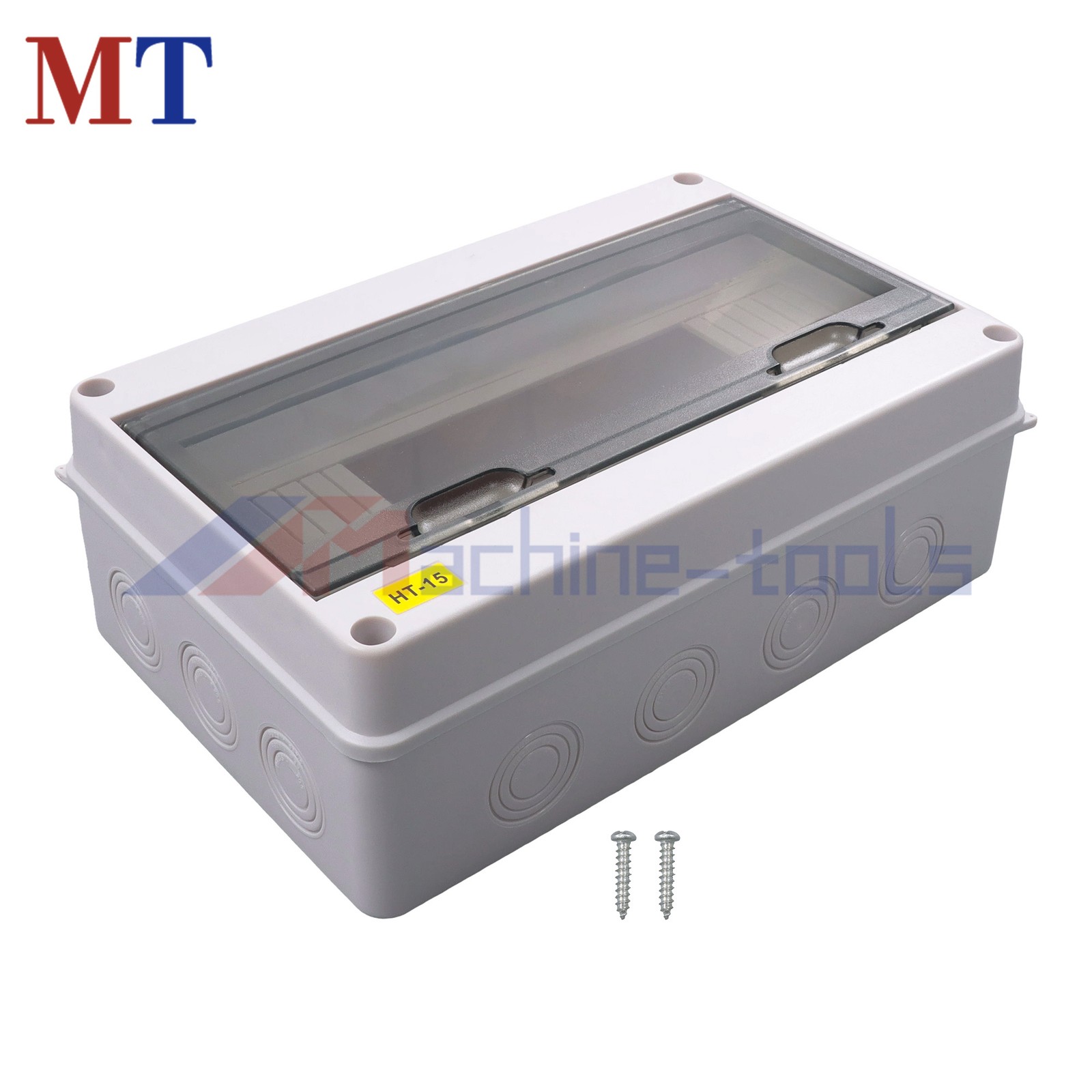 15 Way MCB Enclosure, IP65 Outdoor Rated, DIN Rail & Neutral Link