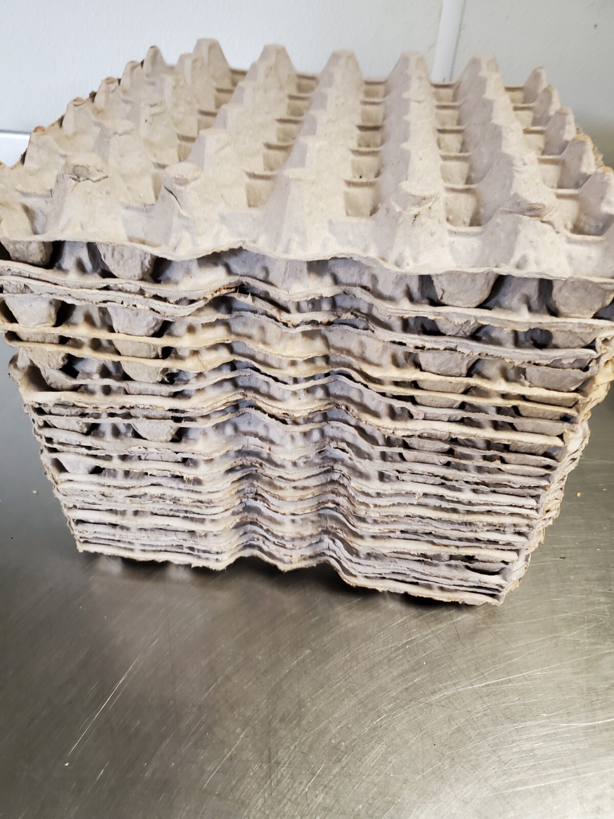 30-Cell Stackable Egg Crates, Pulp Fiber 50pack, Cartones de huevo