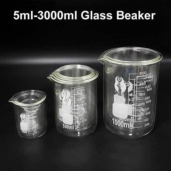 Wholesale 5ml-3000ml Borosilicate Glass Lab Beaker Chemistry Glassware w/ Handle