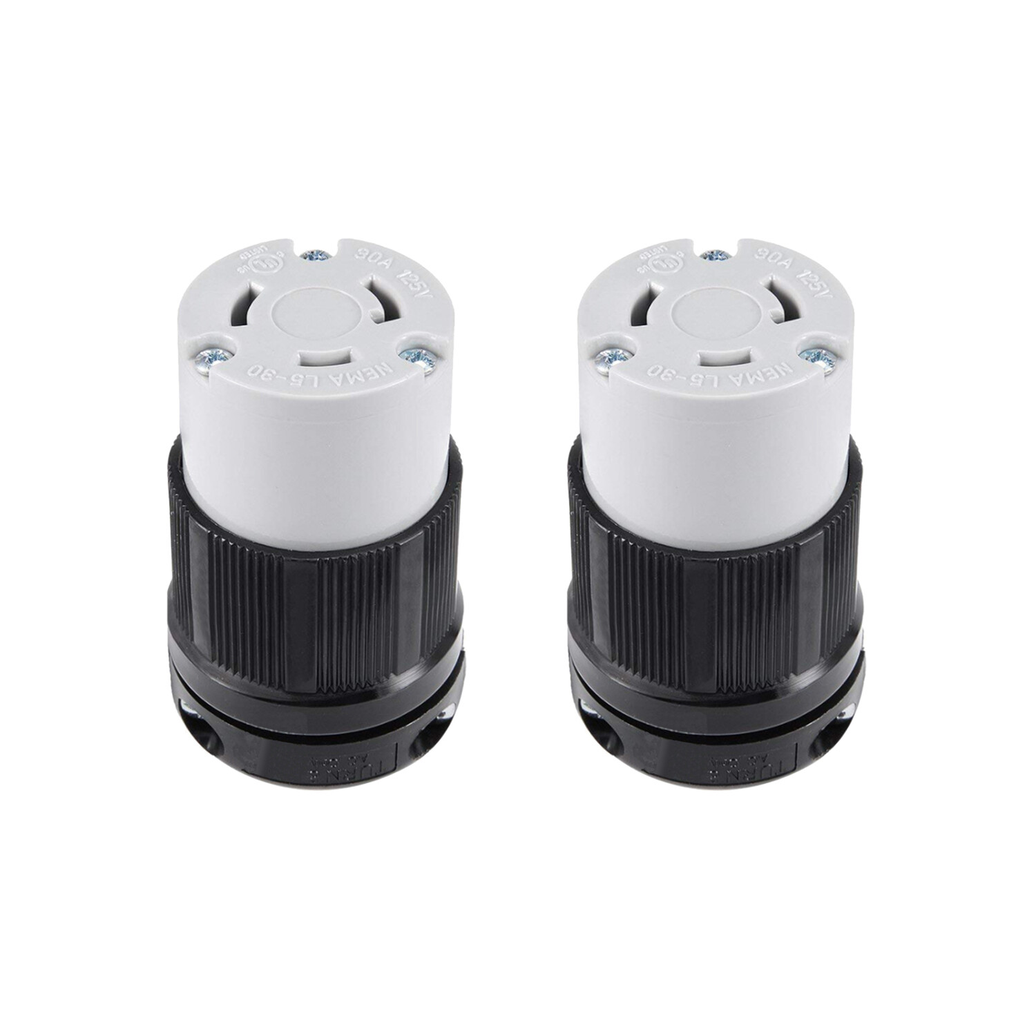 2-pk NEMA L5-30C Female Twist Lock 30A 125V 3 Wire Locking Receptacle L5-30 L530
