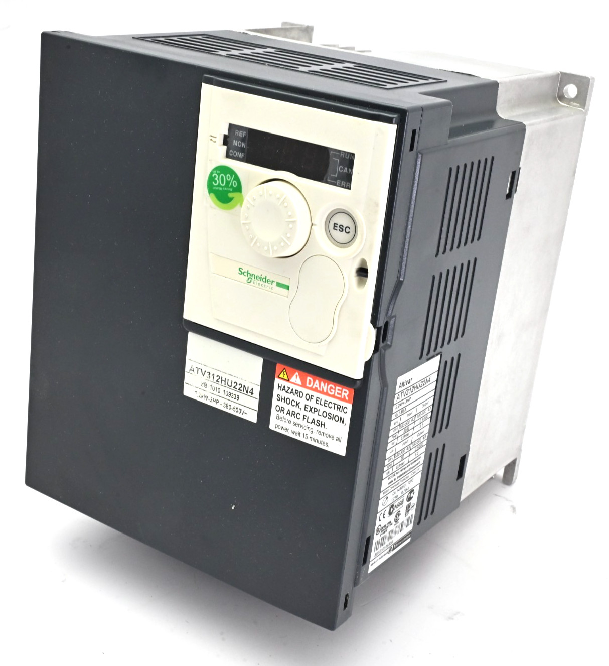 Schneider ATV312HU22N4 ATV312 Variable Drive 3 HP, 5.9 kVA, 79W, 3 Phase