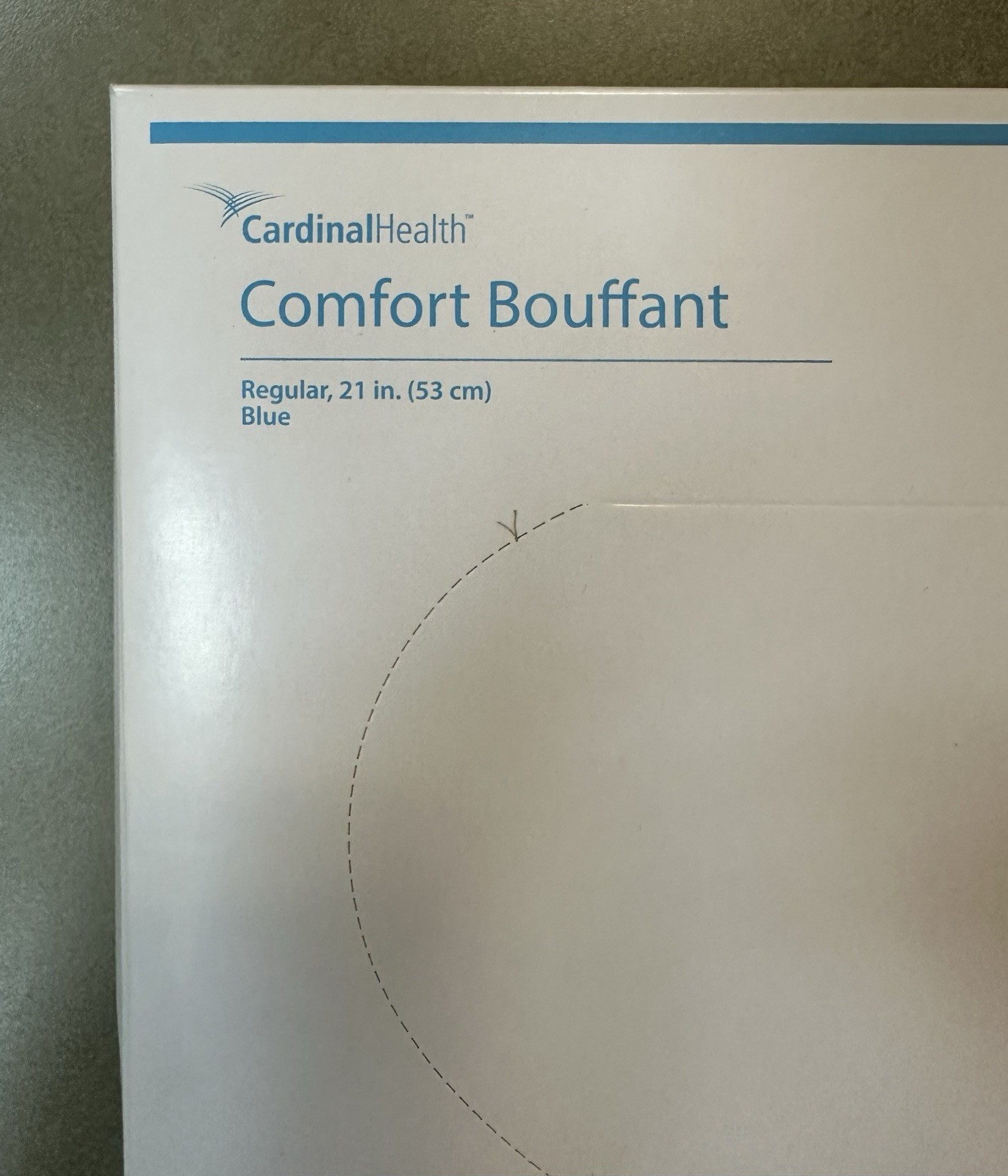 Cardinal Health Brand Reg. Size Blue Disposable Bouffant Caps 100 Count Pkg