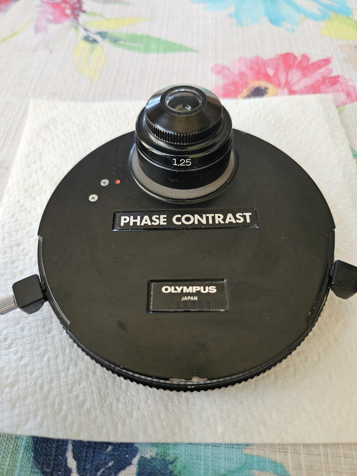 Olympus Phase Contrast Microscope Condenser + Four Objectives 10X-20X-40X-100X