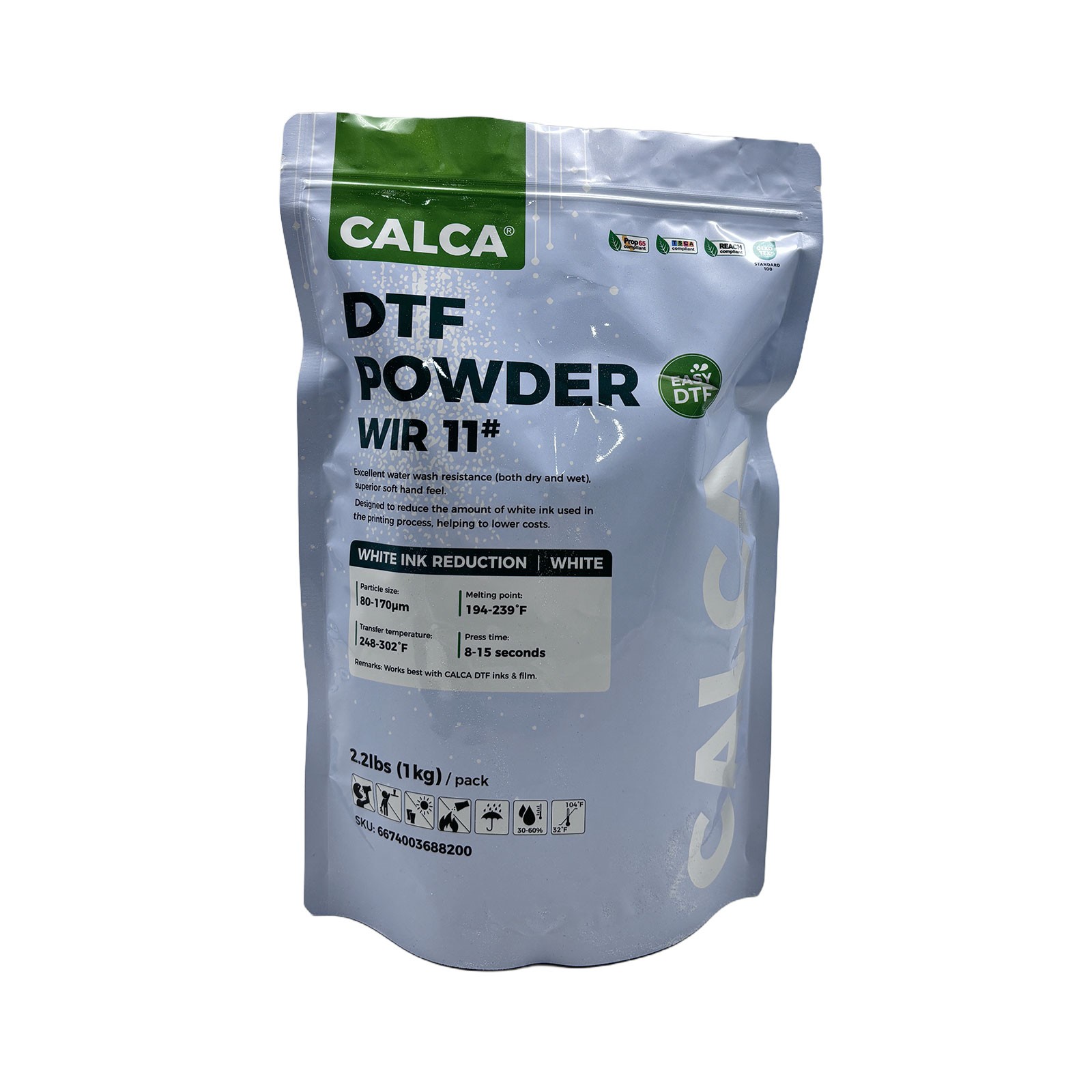 1kg White Ink Reduction Hot Melt Powder(2.2lbs Pack, 1kg, Fine, White)
