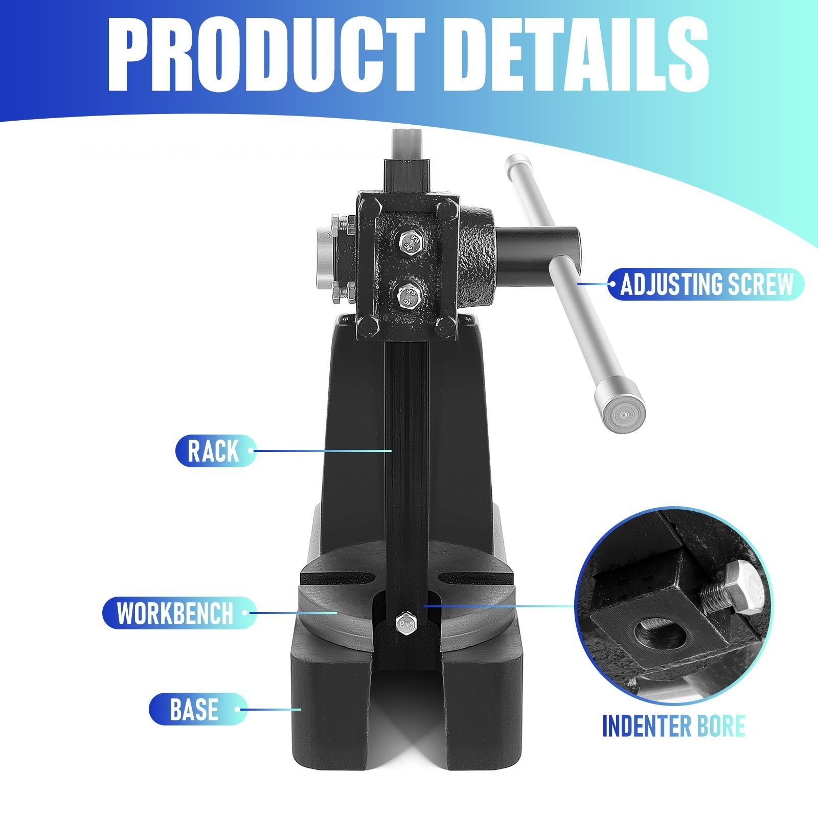 1Ton Manual Desktop Arbor Press Cast Iron Arbor Press Desktop Metal Machine
