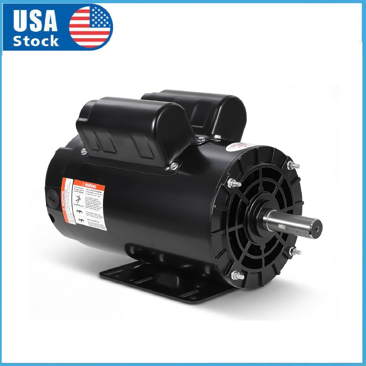 2/3/5 HP SPL Air Compressor Motor 230V 17.6A 56 Frame 3450RPM CW/CCW Rotation
