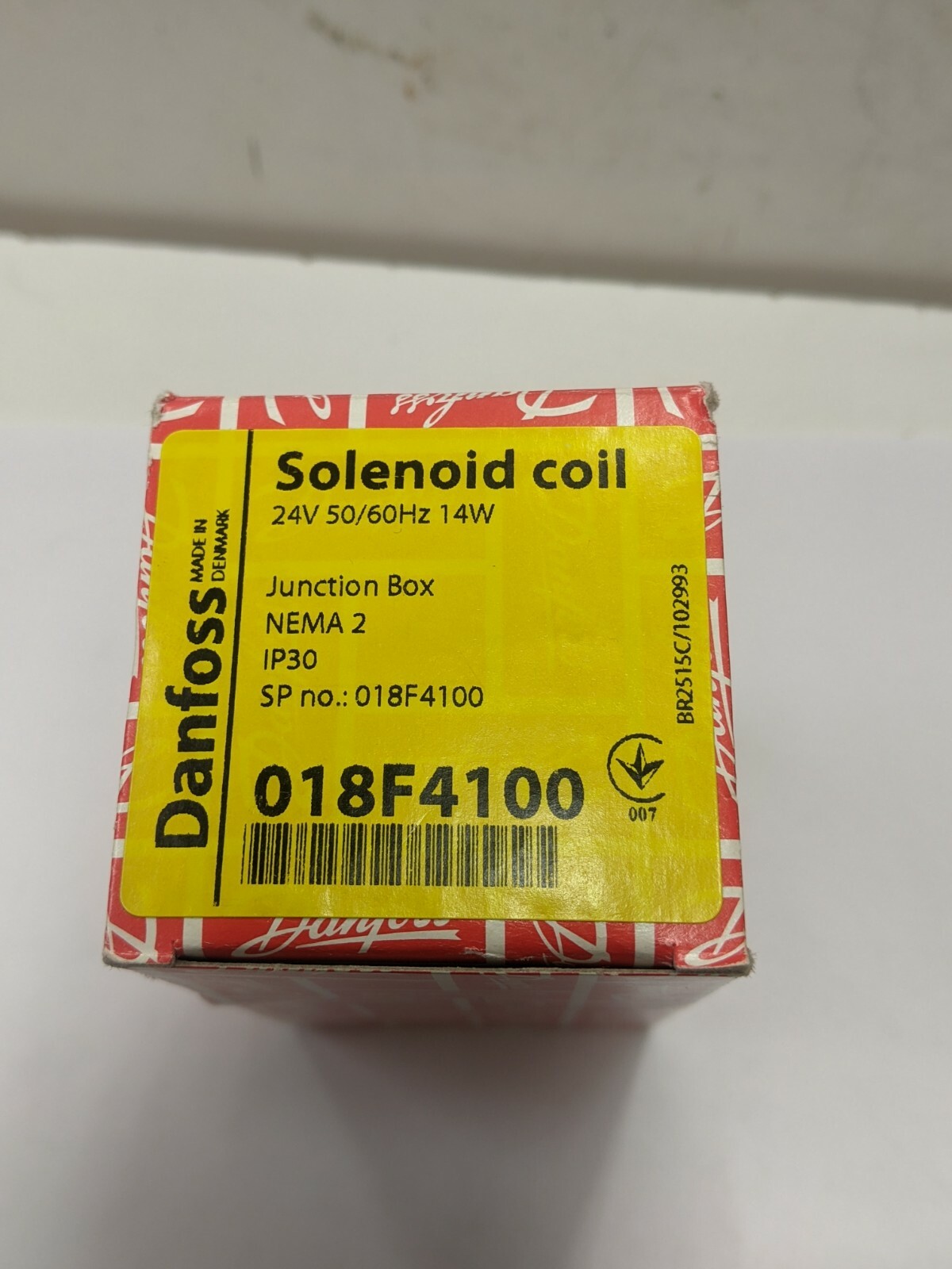 Danfoss 018F4100 Coil Assembly with Junction Box BJ024CS 24 VAC New
