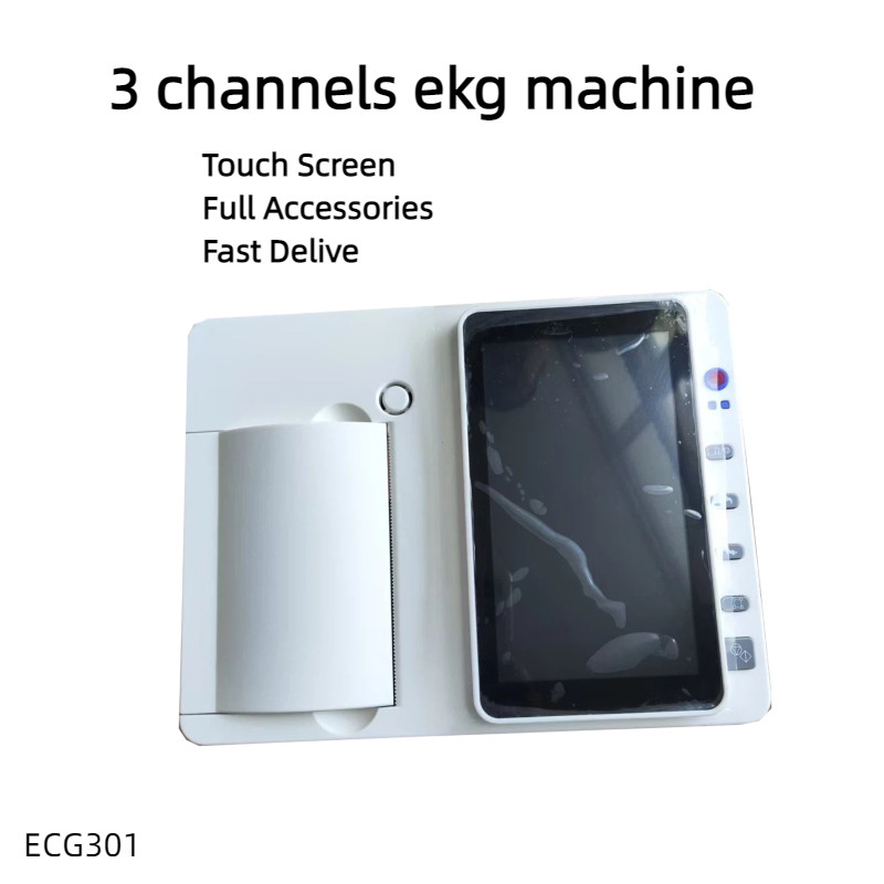 7″ Touch Screen 12-Lead 3-Channel ECG EKG Machine Portable