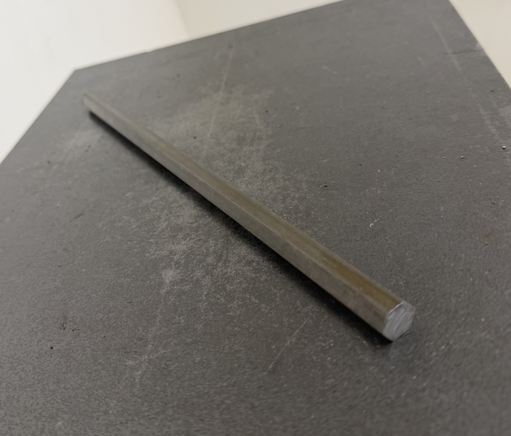 12L14 Steel Hex Bar 12mm Across Flat x 12″ Long – Cold Drawn Free Machining