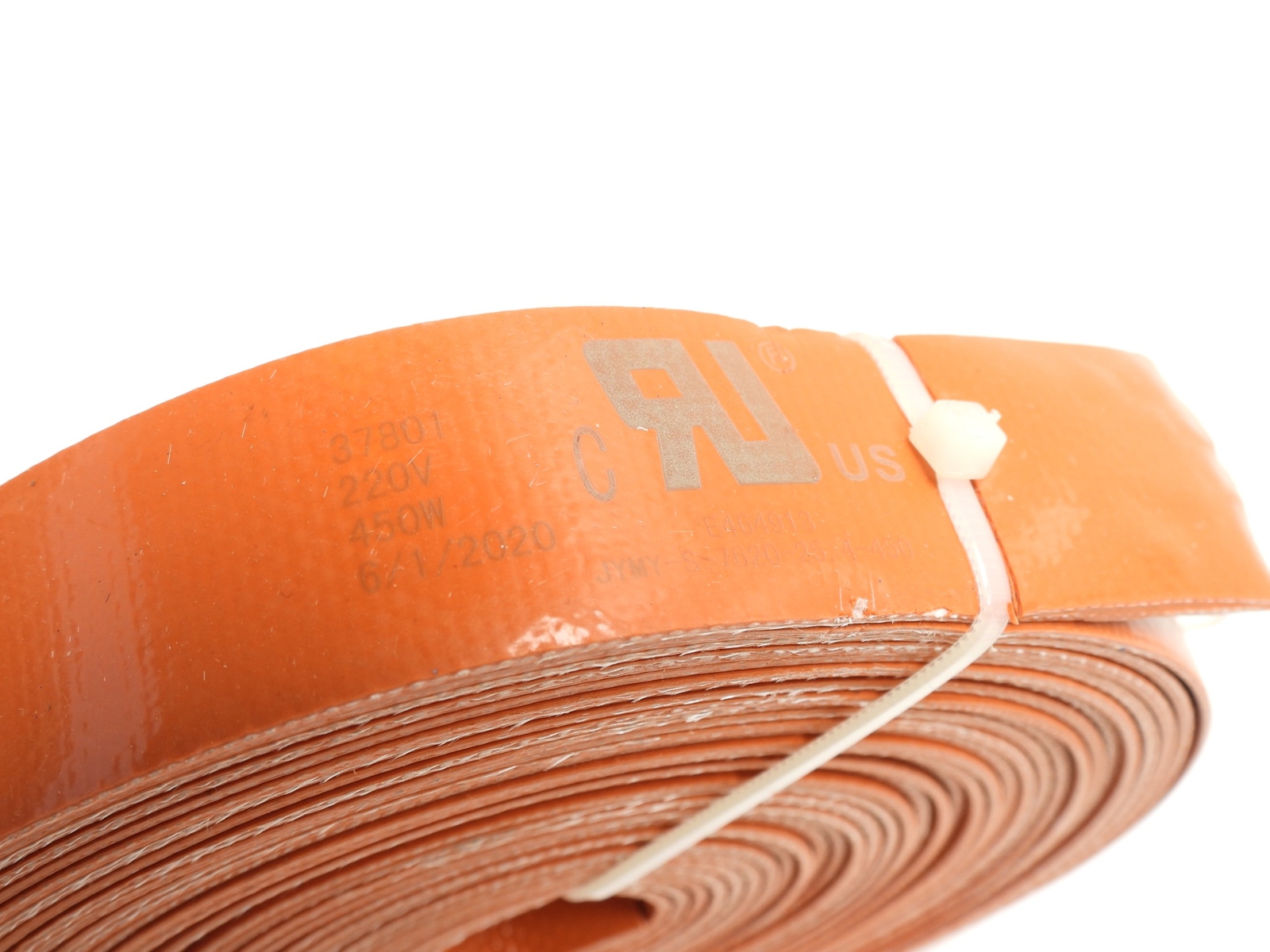 Flexible Silicone Rubber Heating Pad 220V 450W (1″ x 25′), 7620mm x 25.4mm