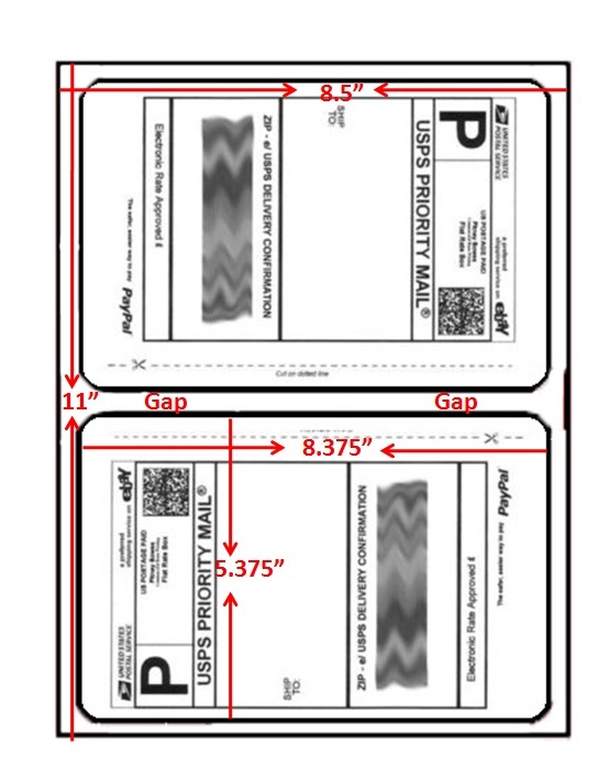 200 Wing Office Shipping Premium blank Round Corner Self Adhesive labels USA