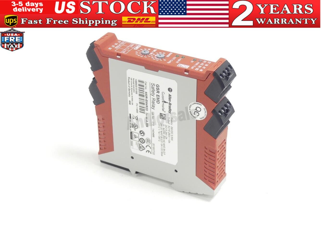 New Allen Bradley 440R-EM4R2D /A Safety Relay GuardMaster GSR Delayed Output Exp