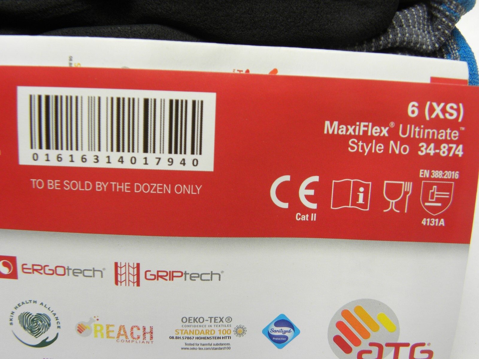 12 Prs 34-874/XS MaxiFlex Ultimate Micro Foam Nitrile Grip PROTECTIVE WORK GLOVE