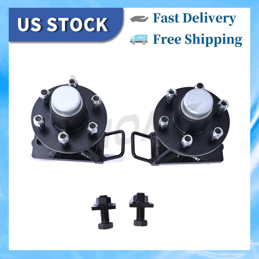 2PCS 6x 5.5 Lug Superior 9100LB Shipping Container Wheels, Bolt-on Spindle Kit