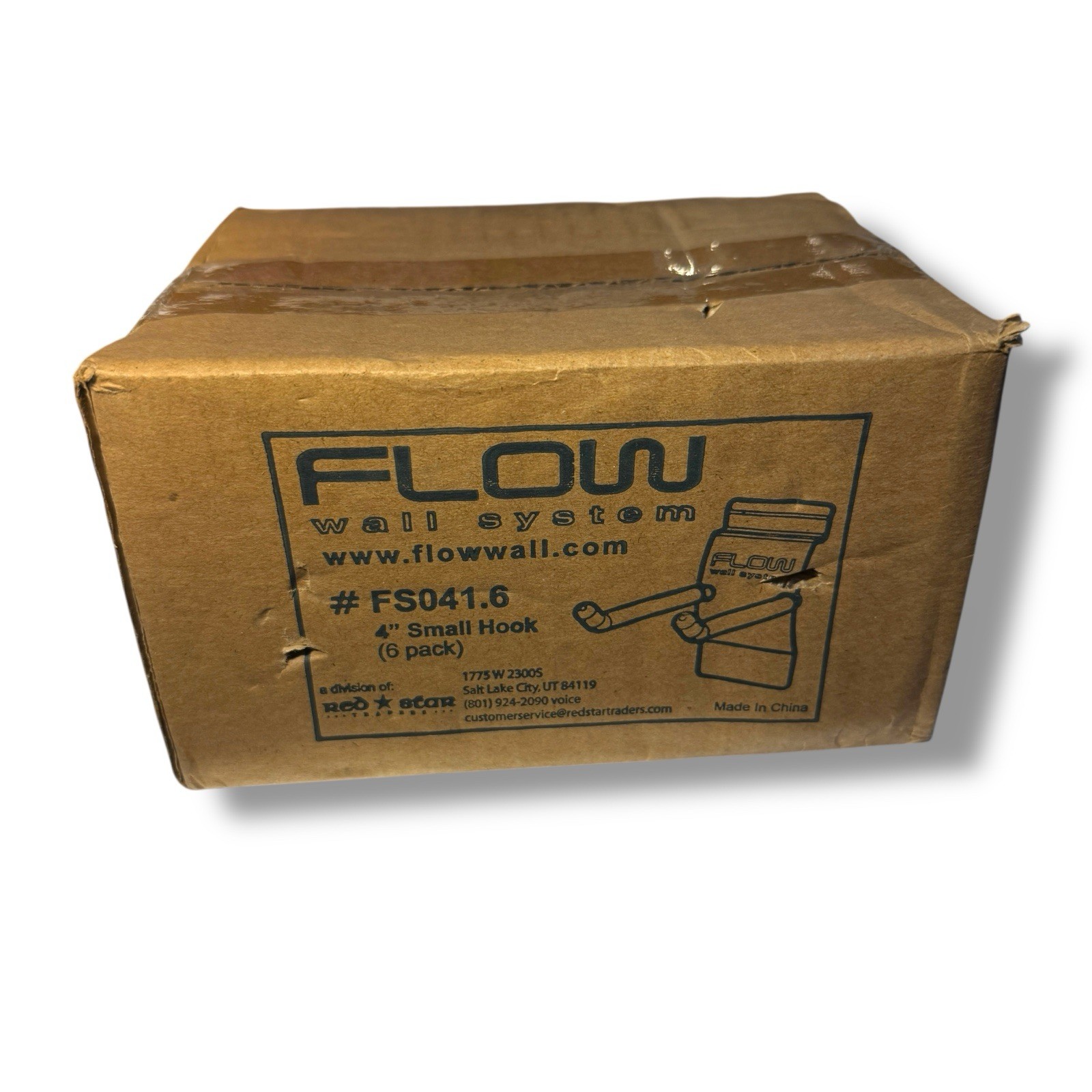 Flow Wall Slatwall Dbl Hook,Steel,LdCap:50lb,PK6 FSH-041-6 Flow Wall FSH-041-6