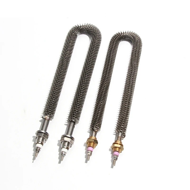 Finned Tubular Heater U Type Air Heating SS Element 304SS 0.8-2KW M18X25mm Oven