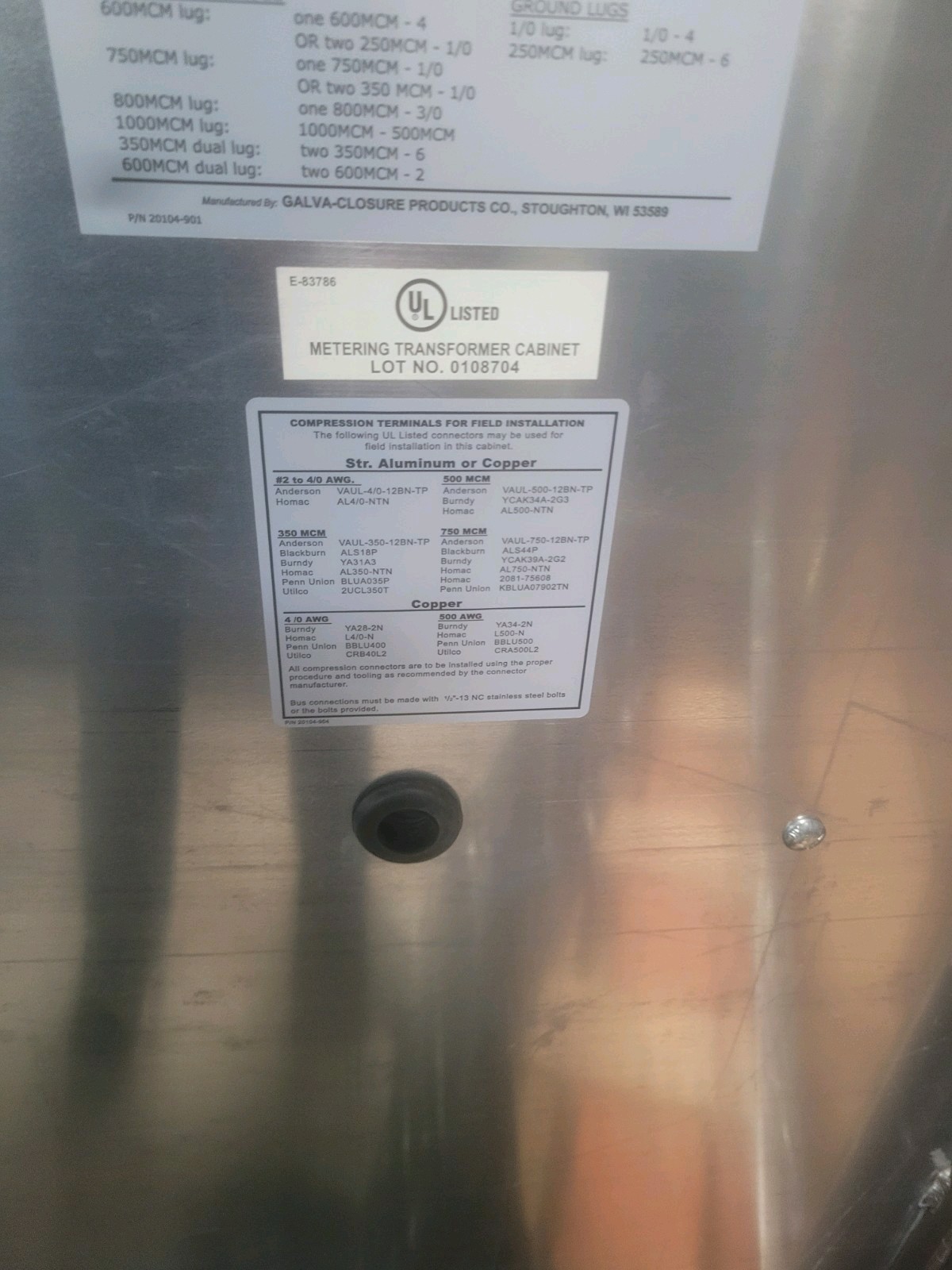 Milbank WEM-1204-13PM 1200A 3/4W 3R Transformer Cabinet 3R W/ 3 Phase Meter