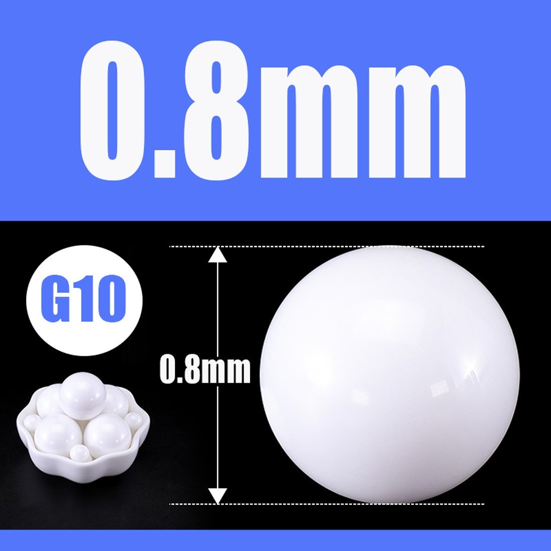 Dia 0.8mm ~ 100mm Ceramic Bearing Balls ZRO2 Zirconium Oxide Ball G10 Precision