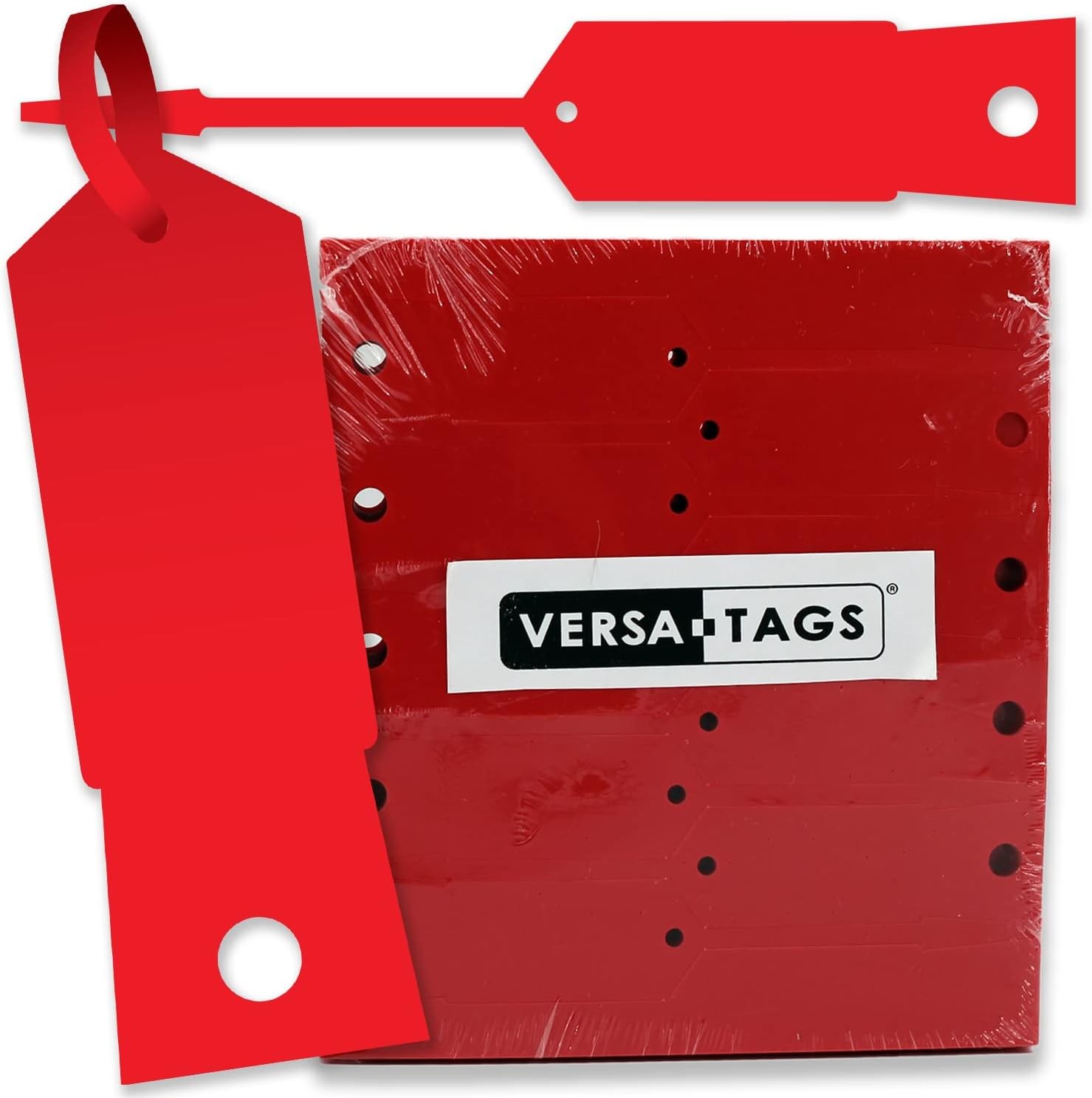 RED Self-Locking Arrow Key Tags (1,000 per pack) 1000 Tags, Fire Engine Red