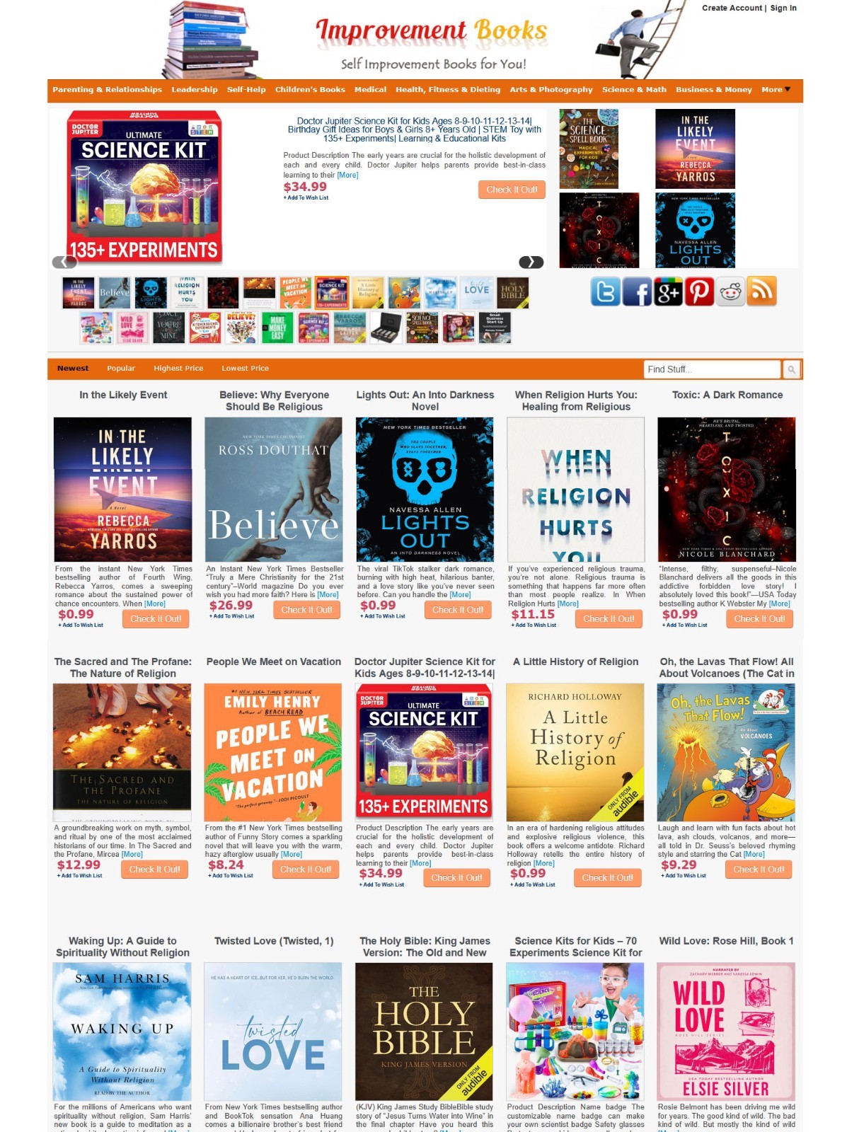 Books Store Website – Amazon, eBay & ClickBank Affiliate | Auto-Updated