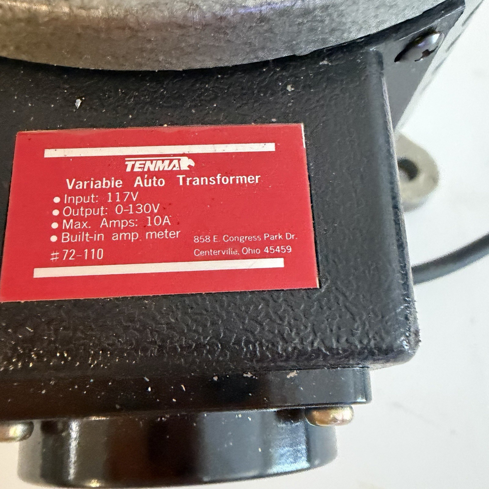 Tenma Variable Auto Transformer 72-110 Variac 0-130V 10A Adjustable