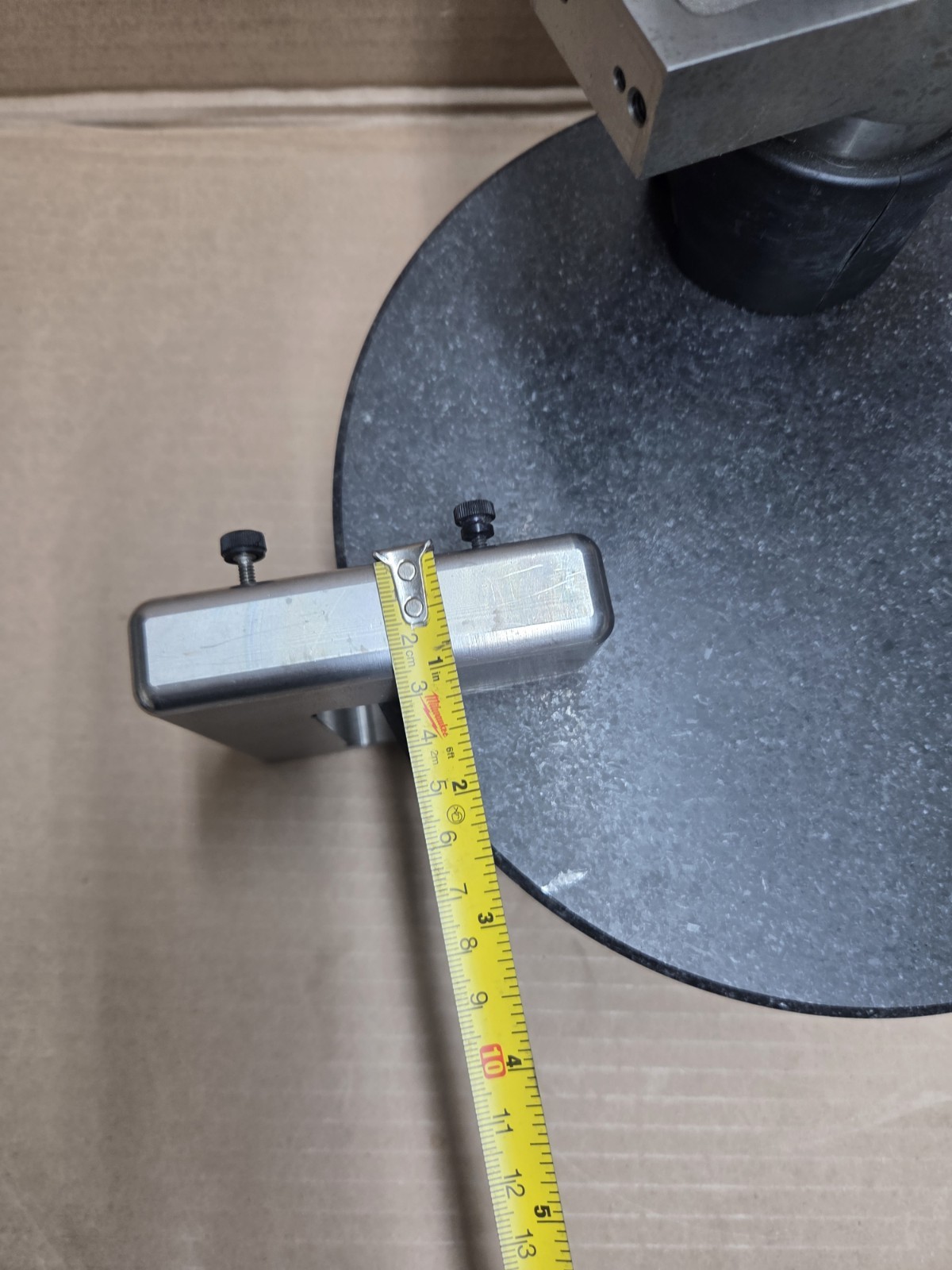 Heidenhain 244 154-01 MS 200 Gauge Stand, ø10in Base, ø3in x 10in Column