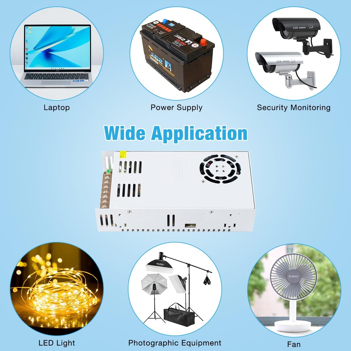 Ac 110v/220v To Dc 12v 30a 360w Universal Regulated Switching Power Supply Trans