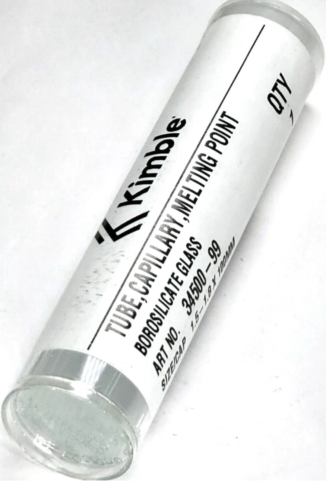 100x KIMBLE Capillary Tube 1.5 – 1.8 x 100mm Borosilicate Glass Art No. 34500-99