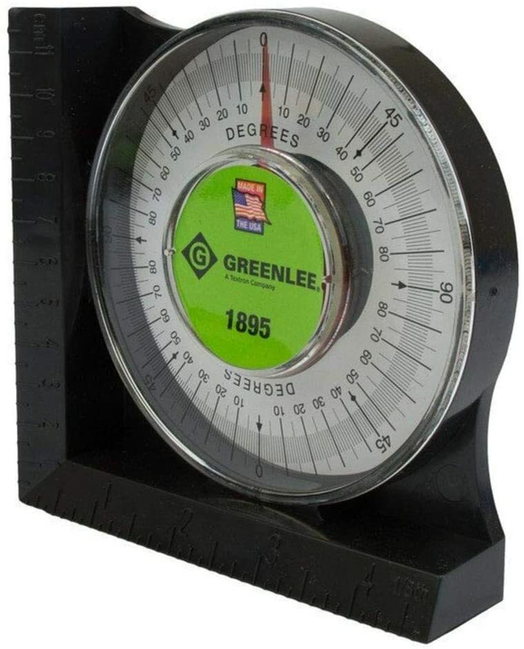 GREENLEE 555DX BENDING SCALE MAGNETIC ANGLE DETECTOR PROTRACTOR 0-90 DEGREES
