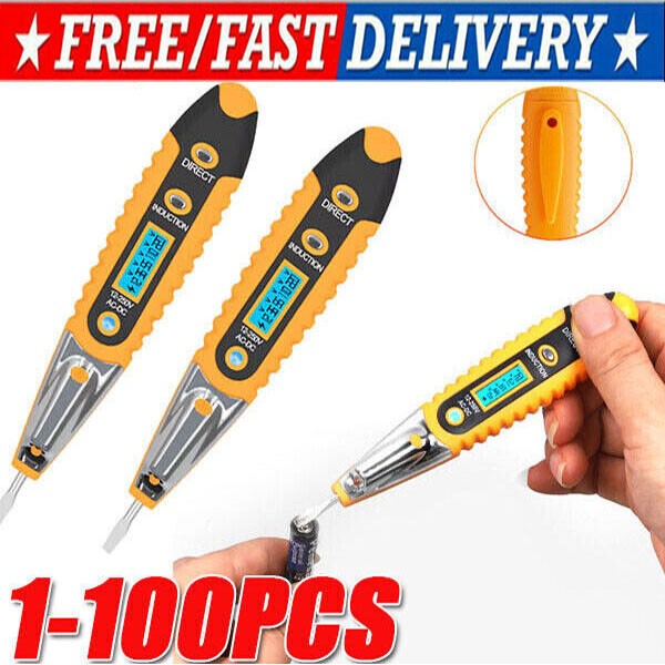 Voltage Electric Tester Volt Detector Test Pen AC DC Non-Contact Sensor 12-1000V