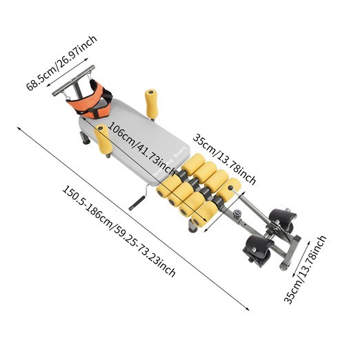 150kg/330.7lbs Back Traction Bed, Lumber Spine Traction Table, Dual-way Traction