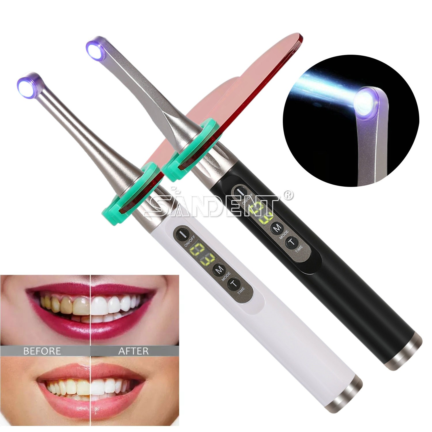 Dental LED Cure Curing Light Lamp 2000mw 5W Tool Resin Cure Wireless Cordless CE
