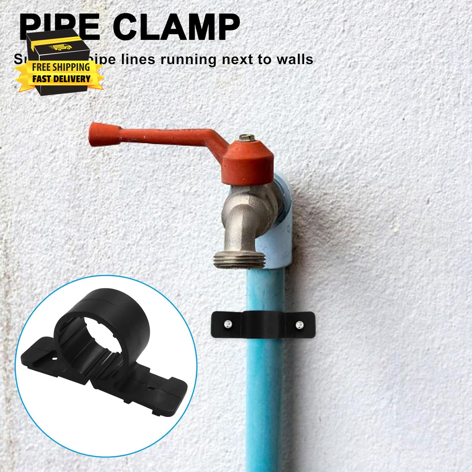 50Pcs Black 1/2 Inch Pipe Clamp, PEX, Copper, CPVC Tubing – Hard Plastic PEX Tub