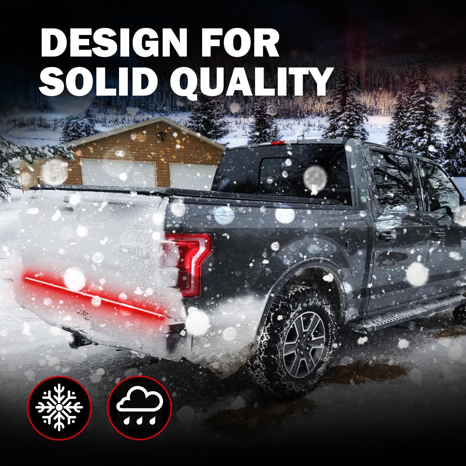 LED Tailgate Light Bar, Wayup 60 Inch Quad Row Tailgate Light Strip with Red …