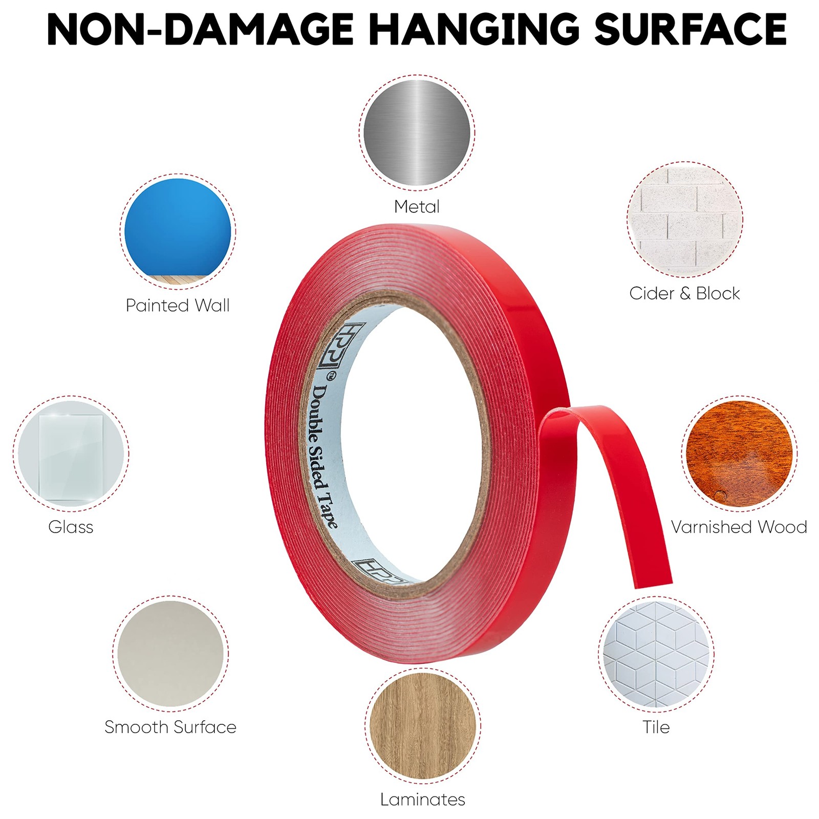 HPP Double Sided Tape Clear, Heavy Duty Tape, Strong and Permanent for Outdoo…