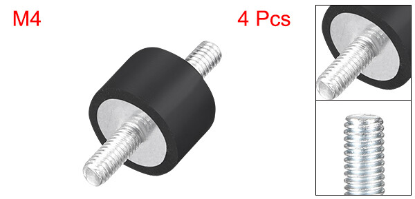 4pcs Rubber Vibration Isolator Mounts Shock Absorber Studs M4 x10mm