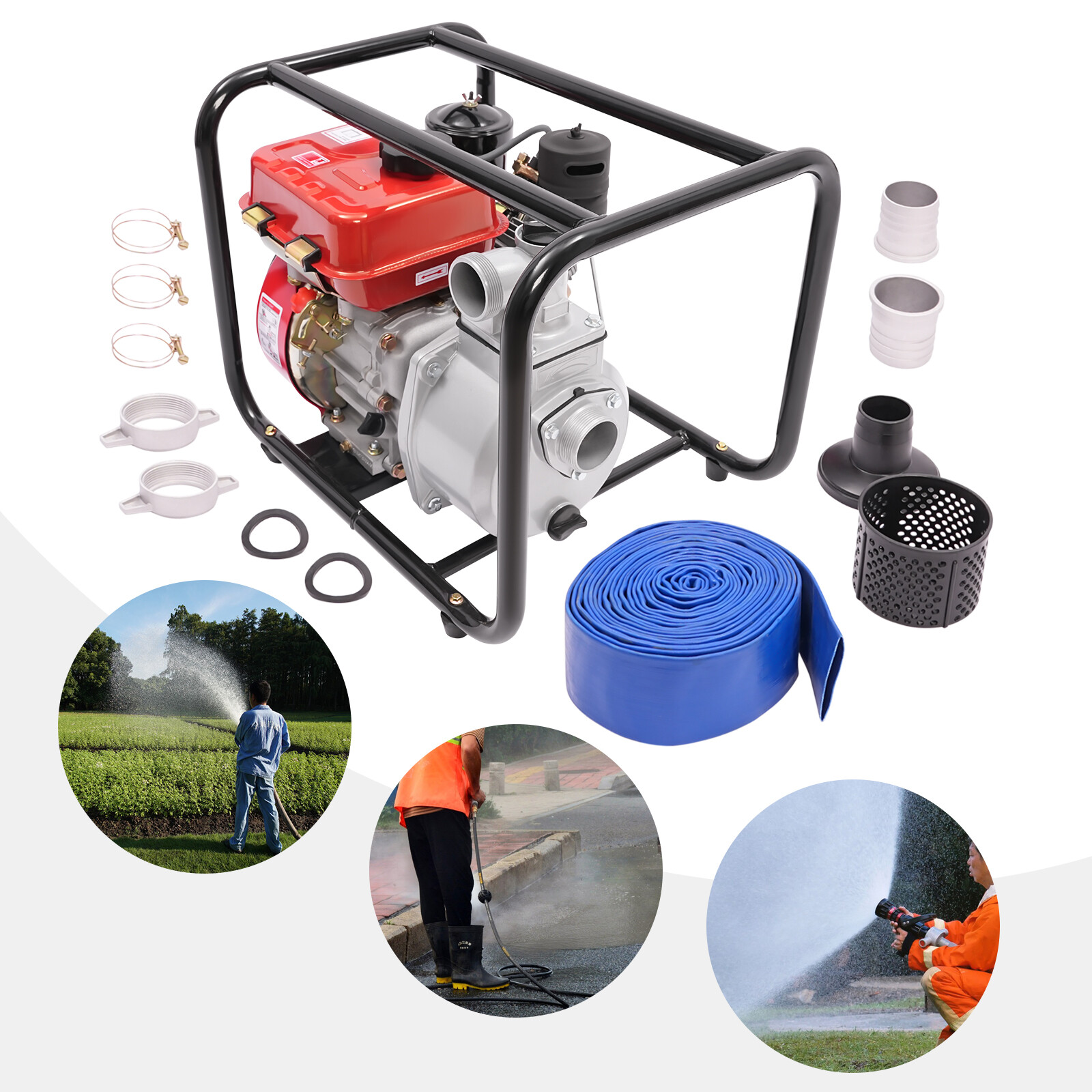 196CC 4-Strok Diesel Water Pump 2.3 kW Air Cooling Water Transfer Pump Modern