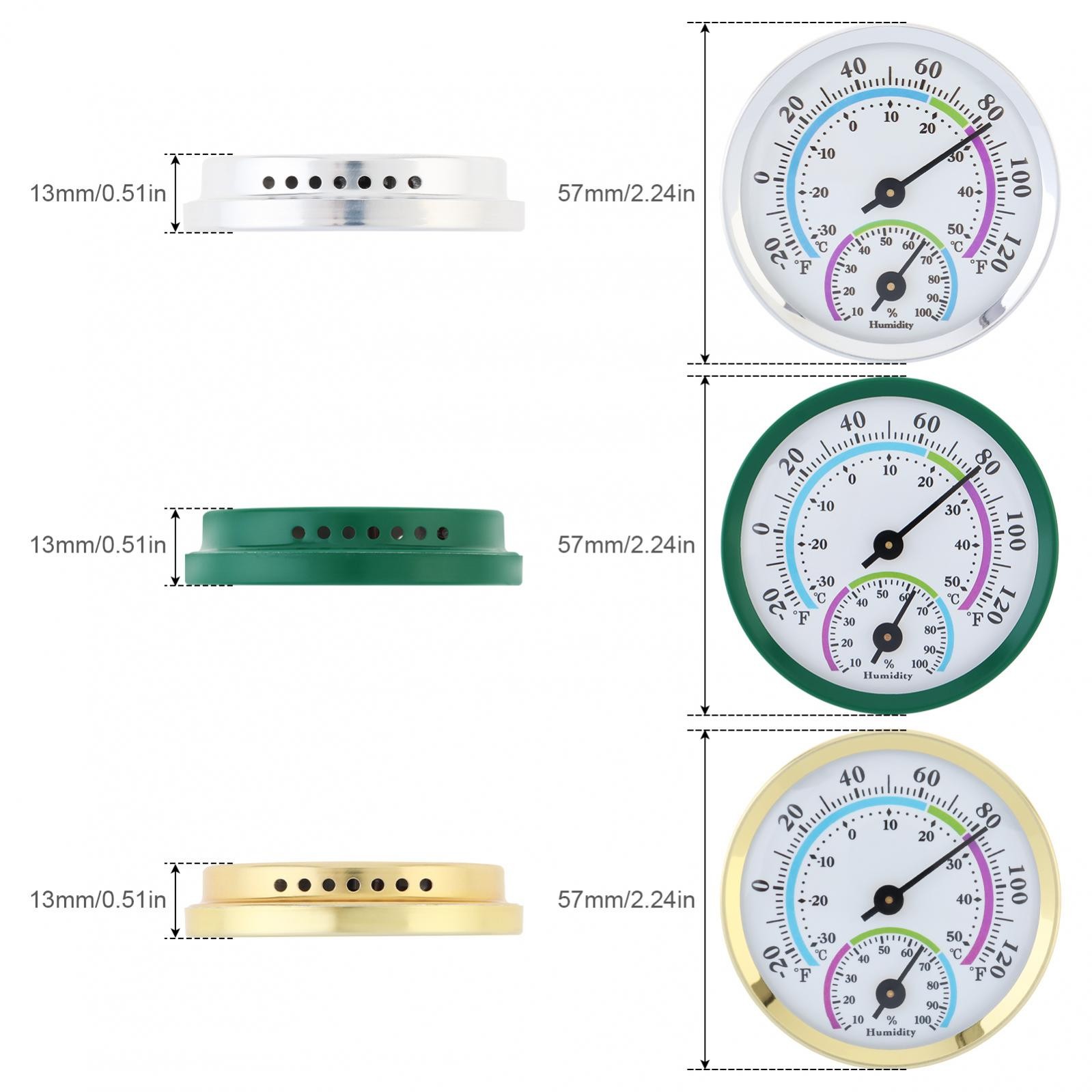 2 in 1 Mini Indoor Thermometer Temperature Hygrometer (No Battery Needed),Green
